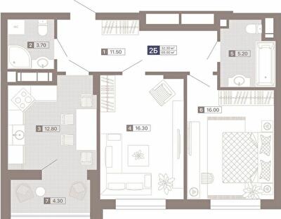 2-кімнатна 69.8 м² в ЖК Лук'янівський каскад від 39 750 грн/м², Київ
