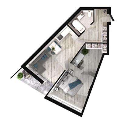 1-комнатная 53.48 м² в ЖК Grand Tower от 27 550 грн/м², Днепр