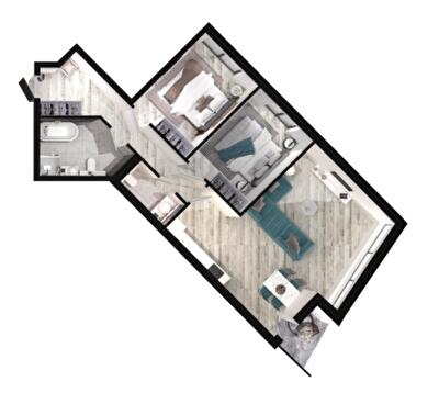 2-комнатная 82.43 м² в ЖК Grand Tower от 27 550 грн/м², Днепр