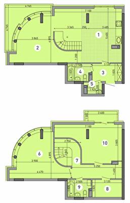 Двухуровневая 136.08 м² в ЖК Паркове місто от 35 250 грн/м², Киев