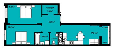1-комнатная 67.18 м² в ЖК CONTINENT STYLE от 17 900 грн/м², с. Сокольники