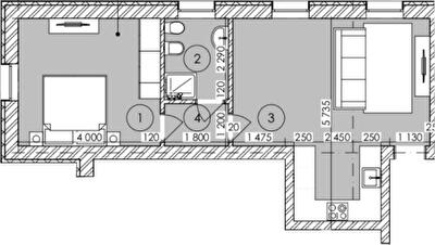 1-комнатная 45.98 м² в КД FAMILY BOTANIQ GARDEN от 34 100 грн/м², с. Лесники