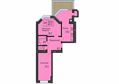 1-кімнатна 65.2 м² в ЖК Софія Резіденс від 33 000 грн/м², с. Софіївська Борщагівка