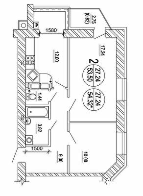 2-кімнатна 54.32 м² в ЖК Затишний квартал від 33 500 грн/м², с. Софіївська Борщагівка