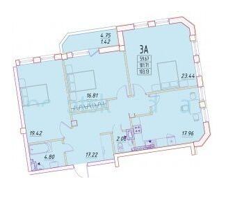 3-комнатная 103.13 м² в ЖК Дом Потоцкого от 47 400 грн/м², Одесса