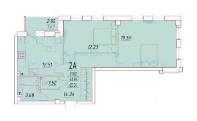 2-комнатная 65.34 м² в ЖК Дом Потоцкого от 39 000 грн/м², Одесса