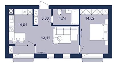 2-кімнатна 49.76 м² в ЖК РЕМ від 17 300 грн/м², м. Самбір