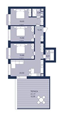 3-кімнатна 106.41 м² в ЖК РЕМ від 17 300 грн/м², м. Самбір