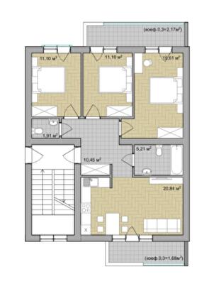 3-комнатная 76.23 м² в ЖК Долина Роз от 16 800 грн/м², г. Дрогобыч