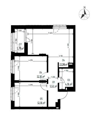 3-кімнатна 58.2 м² в ЖК LAKETOWN від 23 700 грн/м², Рівне