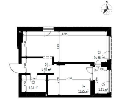 2-кімнатна 47.3 м² в ЖК LAKETOWN від 23 700 грн/м², Рівне