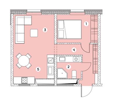 1-кімнатна 36.89 м² в ЖК Smart від 16 150 грн/м², Запоріжжя