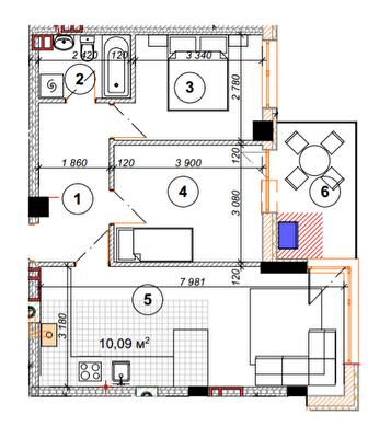 2-комнатная 61.5 м² в ЖК Park Residence от 22 400 грн/м², Ивано-Франковск
