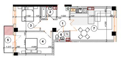 2-комнатная 64.5 м² в ЖК Park Residence от 22 400 грн/м², Ивано-Франковск