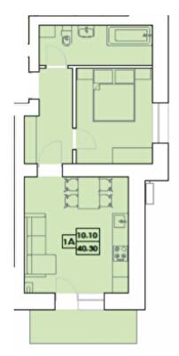 1-кімнатна 40.3 м² в ЖК Крайобраз від 123 380 грн/м², м. Яремче