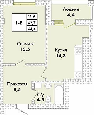 1-кімнатна 43.9 м² в ЖК Парк Совіньон від 21 900 грн/м², смт Таїрове