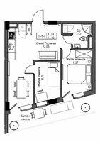 2-кімнатна 44.92 м² в ЖМ ARTVILLE від 23 150 грн/м², смт Авангард