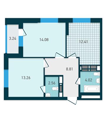 2-кімнатна 58.38 м² в ЖК GENESIS від 35 550 грн/м², Київ
