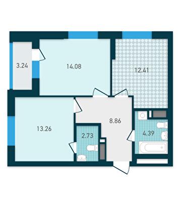 2-кімнатна 58.97 м² в ЖК GENESIS від 35 278 грн/м², Київ