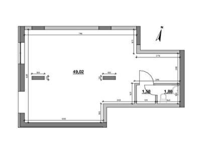 Помещение свободного назначения 52.48 м² в ЖК Америка от 25 935 грн/м², Львов
