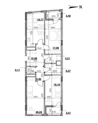 3-комнатная 106.81 м² в ЖК Голоські кручі от 27 274 грн/м², Львов