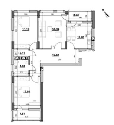 3-комнатная 93.2 м² в ЖК Ріел Сіті от 19 991 грн/м², Львов