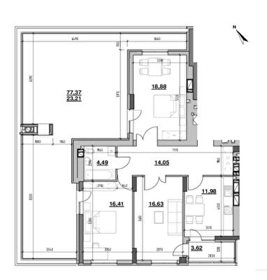 3-комнатная 109.27 м² в ЖК Ріел Сіті от 21 521 грн/м², Львов