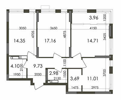 3-комнатная 81.69 м² в ЖК Star City от 25 060 грн/м², Киев