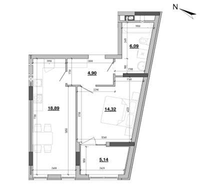 1-комнатная 49.34 м² в ЖК Містечко Підзамче от 30 438 грн/м², Львов