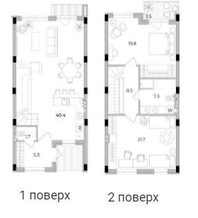Таунхаус 112.4 м² в Таунхаусы Eastville от 24 021 грн/м², с. Малая Александровка
