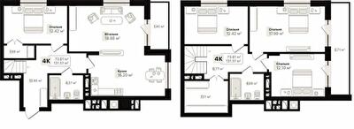 Двухуровневая 131.51 м² в ЖК AUROOM SUNRISE от 22 200 грн/м², Львов