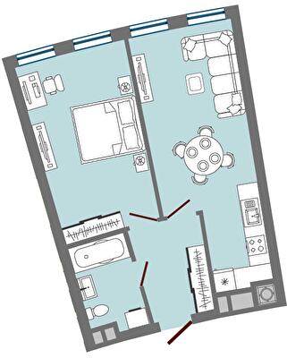 1-комнатная 46.52 м² в ЖК Greenville Park Lviv от 31 900 грн/м², Львов