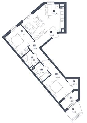 2-комнатная 71.96 м² в ЖК Малоголосківські пагорби от 26 800 грн/м², Львов