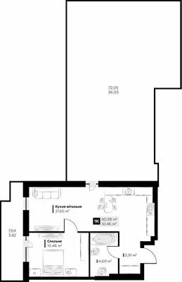 1-кімнатна 80.56 м² в ЖК PERFECT LIFE від 23 400 грн/м², м. Винники