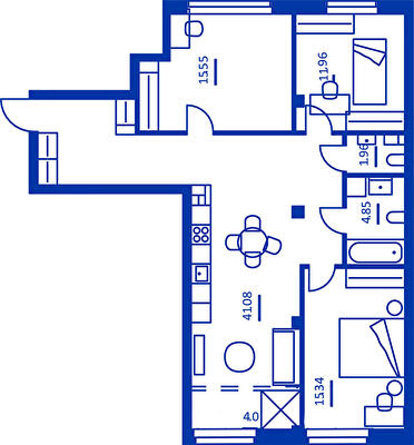 3-комнатная 94.74 м² в ЖК RYBALSKY от 58 650 грн/м², Киев