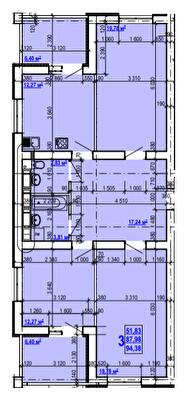 3-комнатная 94.38 м² в ЖК на ул. Валентиновская/ул. Гарибальди от 15 300 грн/м², Харьков