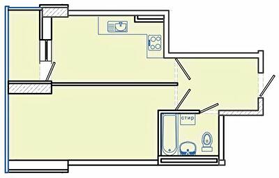 1-кімнатна 46.7 м² в ЖК Німецький проект на Холодній Горі від 28 700 грн/м², Харків