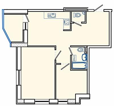 2-кімнатна 67.2 м² в ЖК Німецький проект на Холодній Горі від 28 700 грн/м², Харків