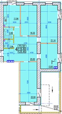 4-комнатная 125.45 м² в ЖК Овис от 27 000 грн/м², Харьков
