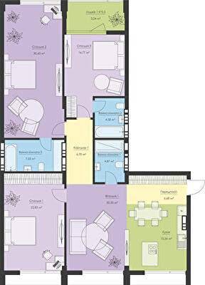4-комнатная 138.87 м² в ЖК Новый Подол от 76 668 грн/м², Киев