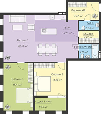 2-комнатная 102.01 м² в ЖК Новый Подол от 62 592 грн/м², Киев