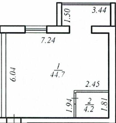 1-комнатная 48.9 м² в КД Березинский от 22 300 грн/м², Днепр