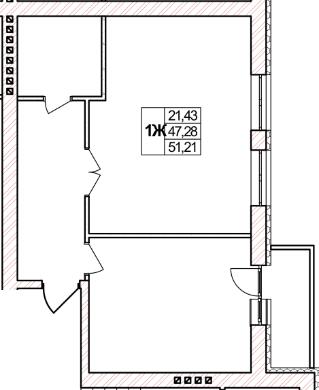 1-комнатная 51.21 м² в ЖК Мичурина от 15 000 грн/м², с. Агрономичное