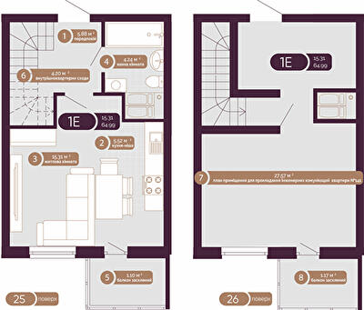 Двухуровневая 64.99 м² в ЖК Голосеевский от 56 993 грн/м², Киев
