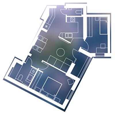 2-комнатная 63.7 м² в ЖК Басів схил от 25 250 грн/м², Ровно