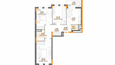 3-кімнатна 91.34 м² в ЖК Нивки-Парк від 39 615 грн/м², Київ