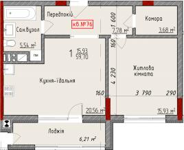 Однокімнатні в ЖК Delux House