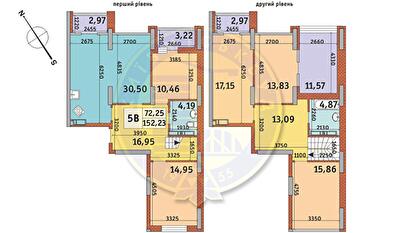 Двухуровневая 152.33 м² в ЖК Медовый-2 от 21 826 грн/м², Киев