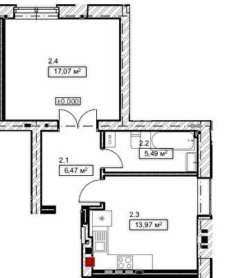 1-кімнатна 43 м² в ЖК FreeDom від 23 000 грн/м², смт Гостомель