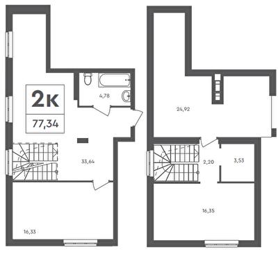 Дворівнева 77.34 м² в ЖК Scandia від 19 000 грн/м², м. Бровари
